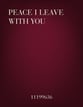 Peace I Leave with You Unison choral sheet music cover